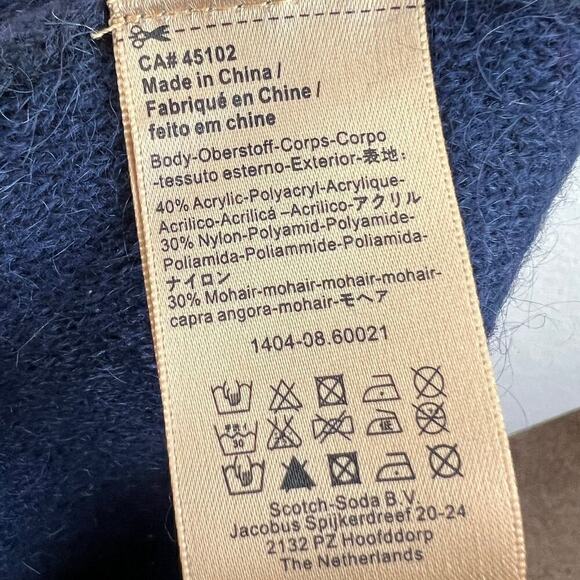 NWT Scotch & Soda Men's Striped Crewneck Mohair Blend Pullover Sweater Small - Picture 5 of 6